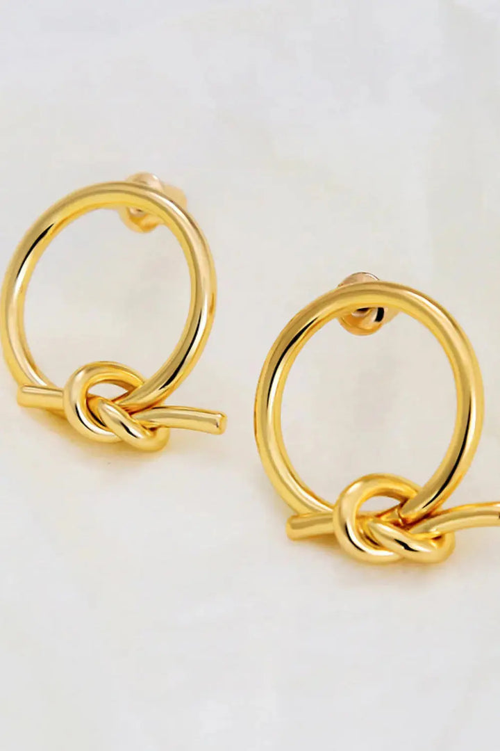 LOVCIA 18K Gold-Plated Tied Hoop Earrings