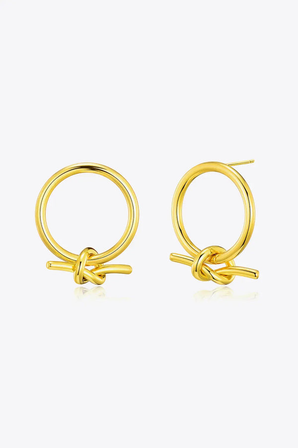 18K Gold-Plated Tied Hoop Earrings LOVCIA