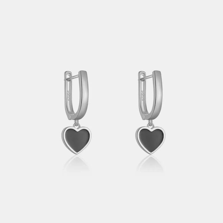 LOVCIA 925 sterling silver Heart Drop Earrings