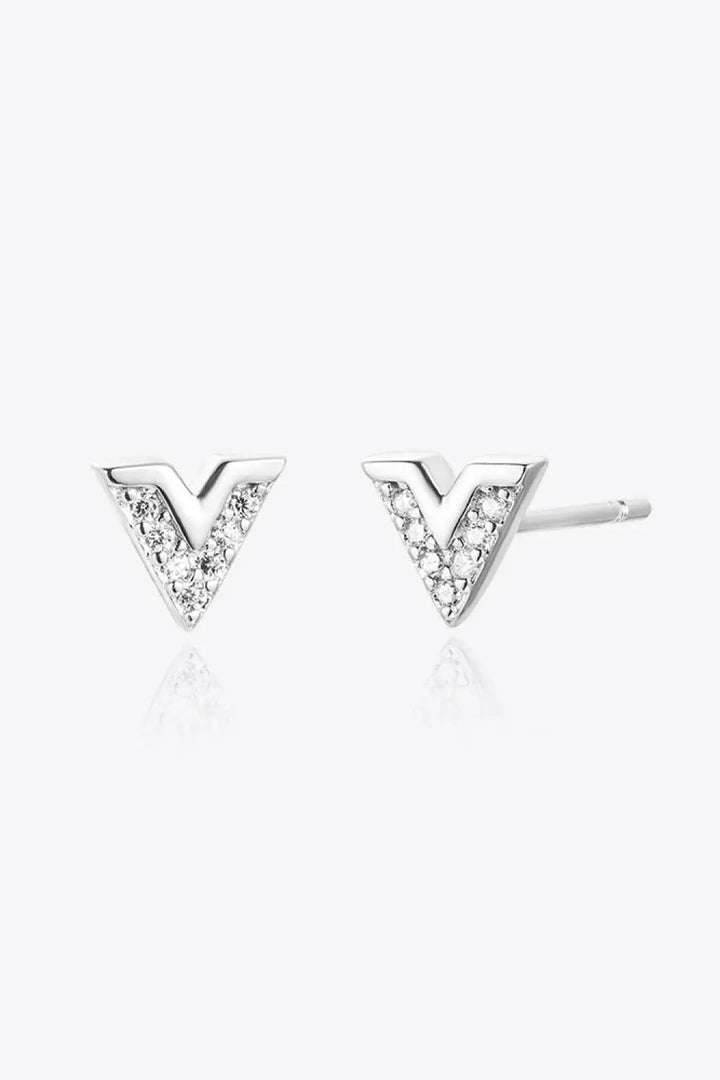 Zircon 925 Sterling Silver Stud Earrings LOVCIA