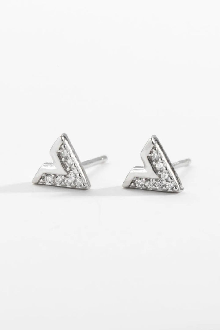 Zircon 925 Sterling Silver Stud Earrings LOVCIA