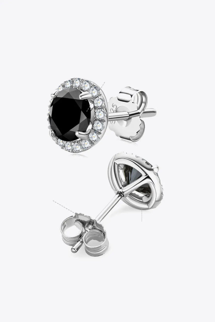 Two-Tone 4-Prong Moissanite Stud Earrings LOVCIA