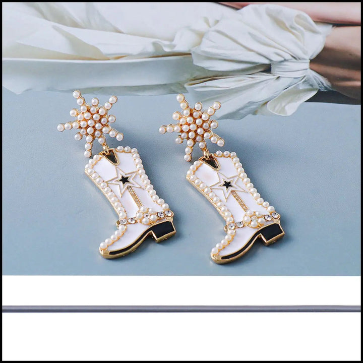 Boot Alloy Dangle Earrings LOVCIA