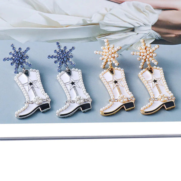 Boot Alloy Dangle Earrings LOVCIA