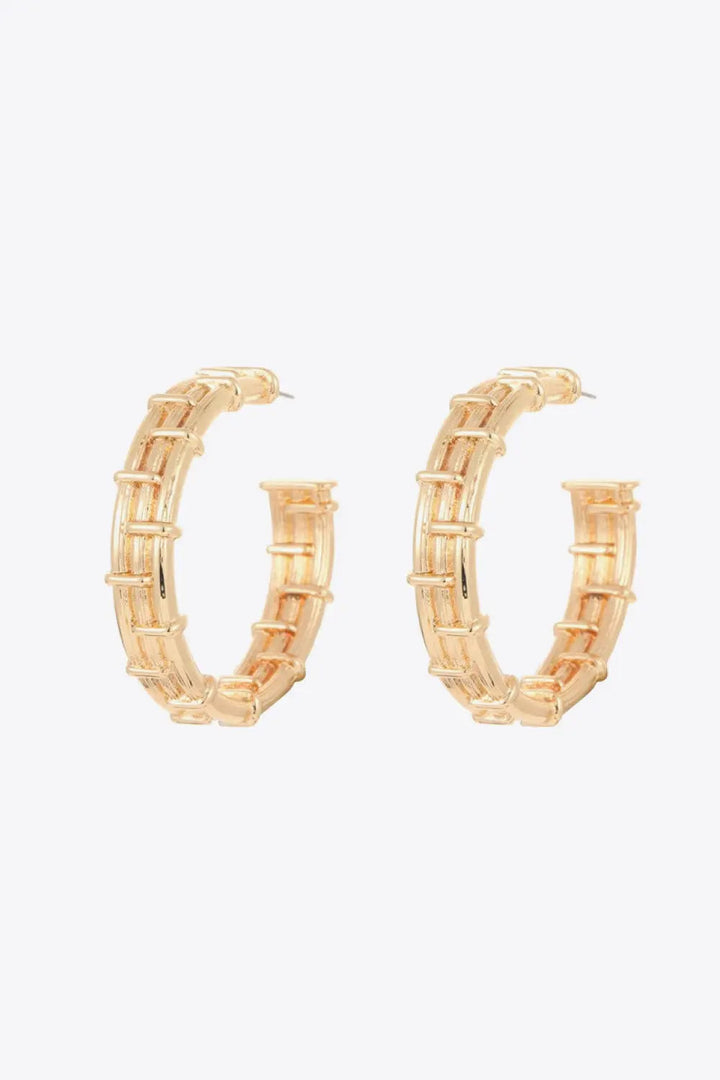 18K Gold-Plated Alloy C-Hoop Earrings LOVCIA