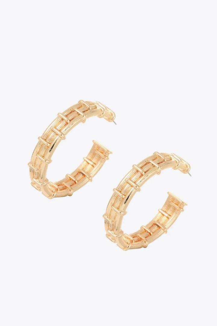 18K Gold-Plated Alloy C-Hoop Earrings LOVCIA