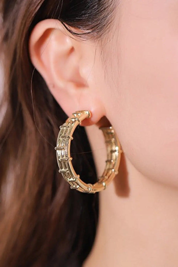 18K Gold-Plated Alloy C-Hoop Earrings LOVCIA