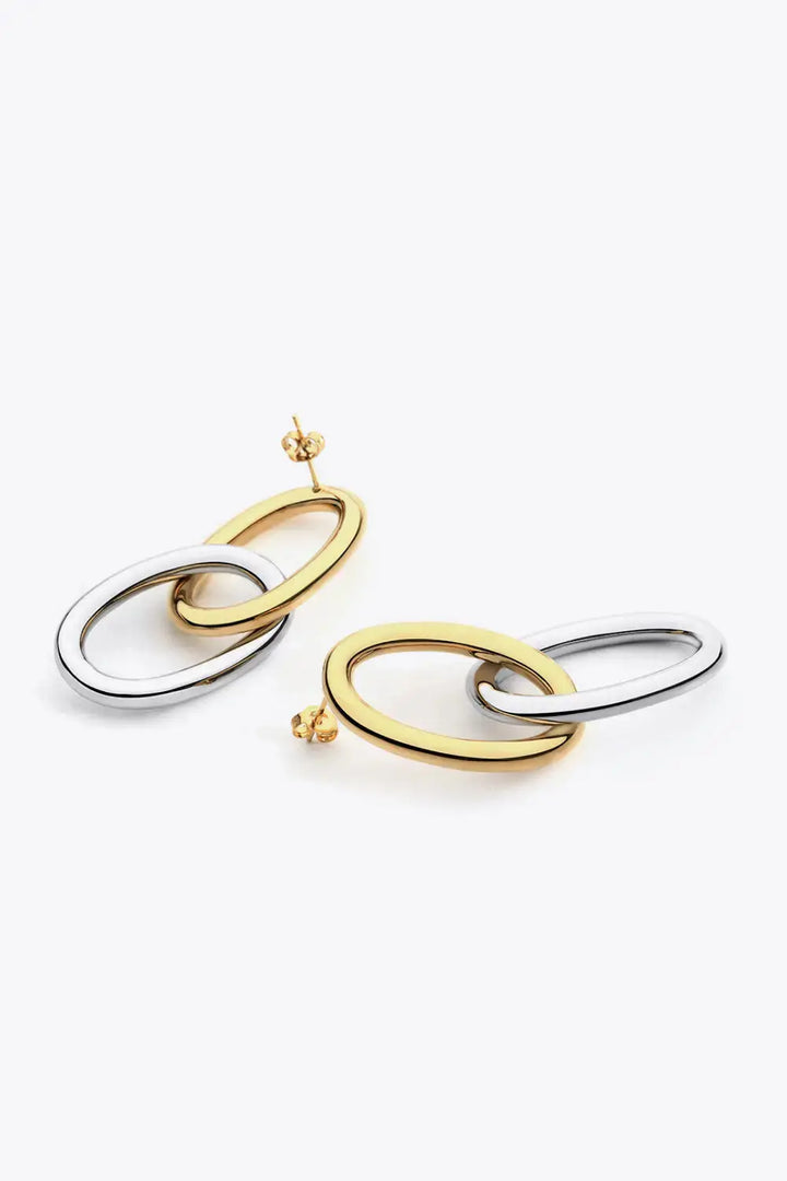 LOVCIA Two-Tone Double Hoop Earrings