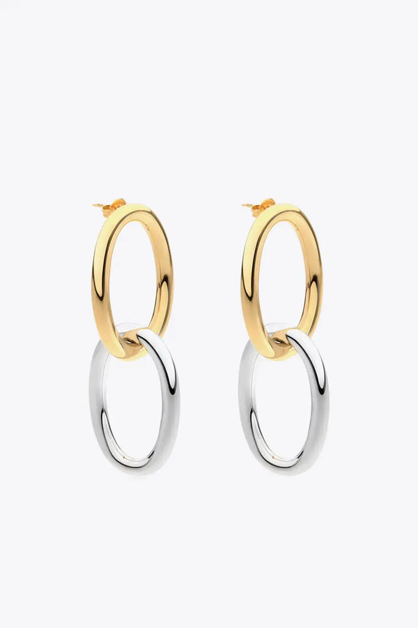 LOVCIA Two-Tone Double Hoop Earrings