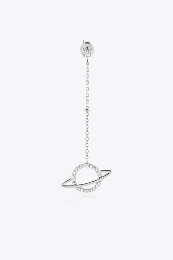 925 Sterling Silver Zircon Planet Single Earring LOVCIA