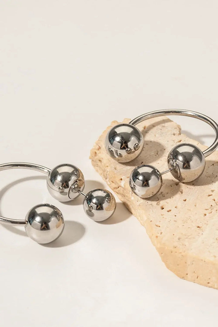 Stainless Steel Ball Earrings LOVCIA