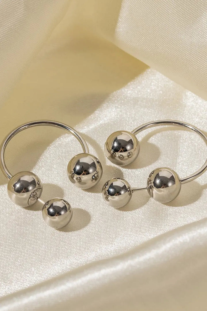 Stainless Steel Ball Earrings LOVCIA