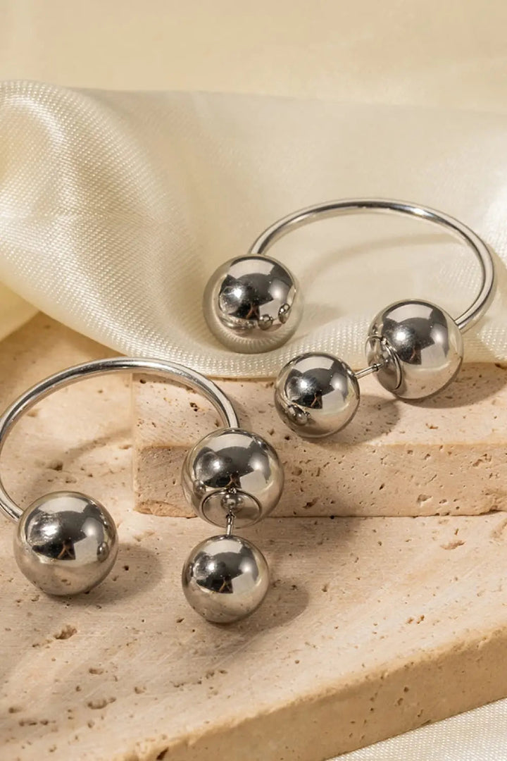 Stainless Steel Ball Earrings LOVCIA