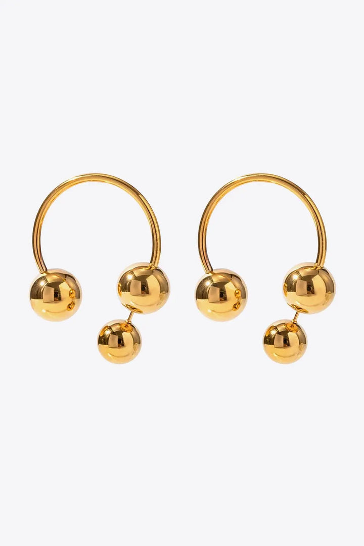 Stainless Steel Ball Earrings LOVCIA