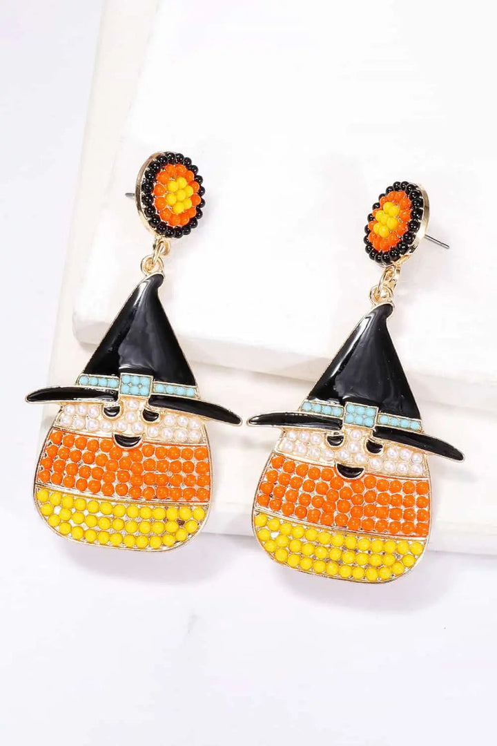 Witch's Hat Shape Synthetic Pearl Dangle Earrings LOVCIA