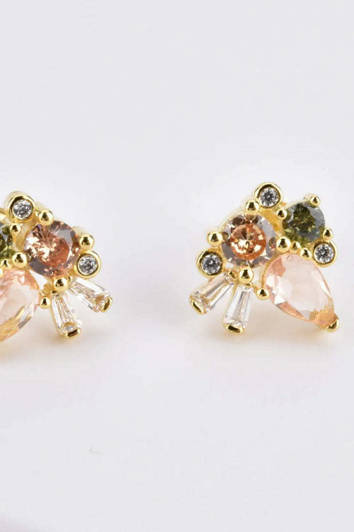 Zircon Decor 925 Sterling Silver Stud Earrings LOVCIA