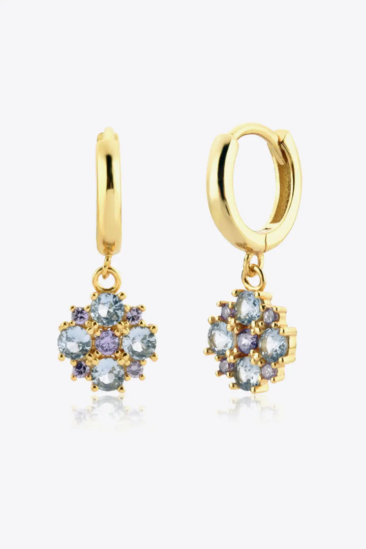 Inlaid Zircon 925 Sterling Silver Drop Earrings LOVCIA