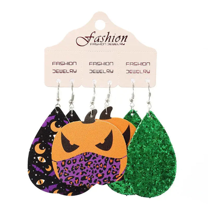 LOVCIA Teardrop Shape Halloween Theme Dangle Earrings