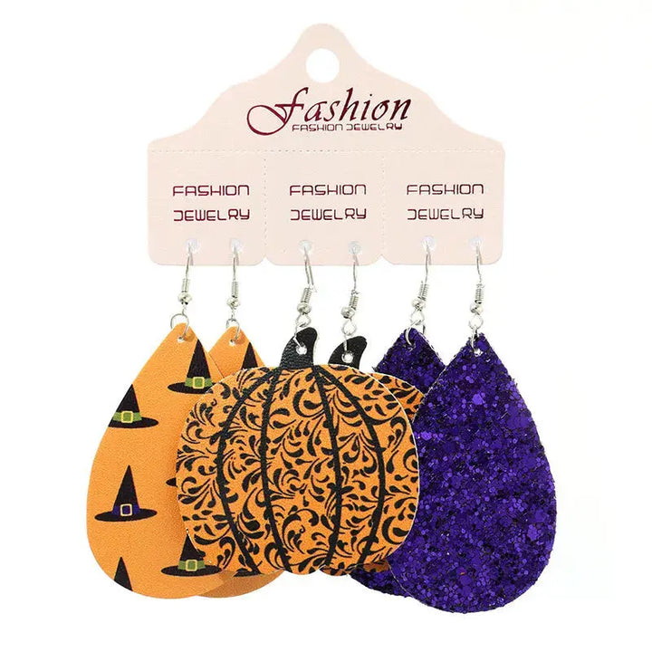 LOVCIA Teardrop Shape Halloween Theme Dangle Earrings