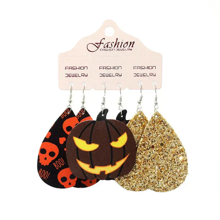 LOVCIA Teardrop Shape Halloween Theme Dangle Earrings