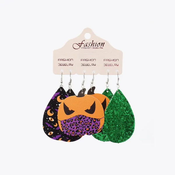 Teardrop Shape Halloween Theme Dangle Earrings LOVCIA