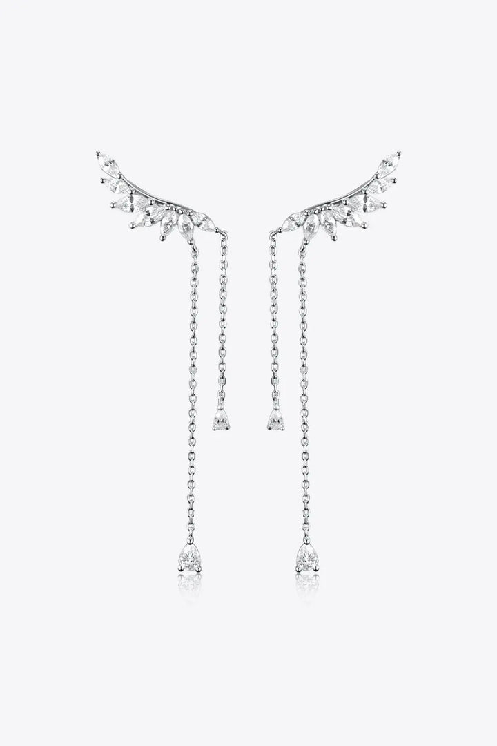 Platinum-Plated Crawl Earrings LOVCIA