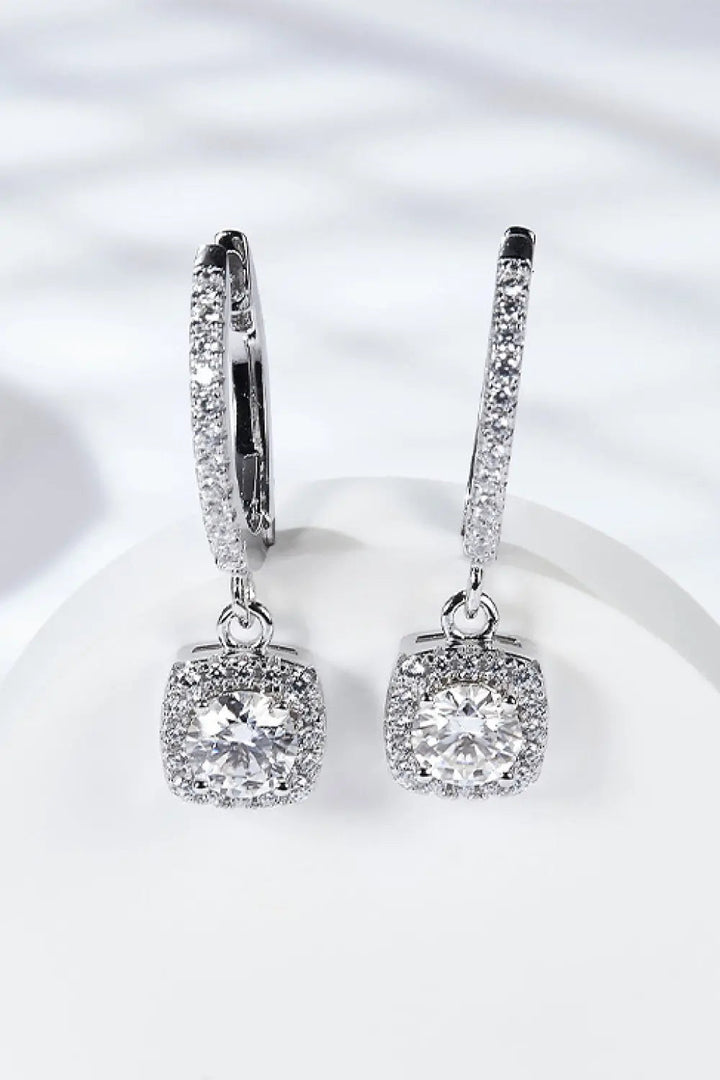 Adored Moissanite Huggie Drop Earrings LOVCIA