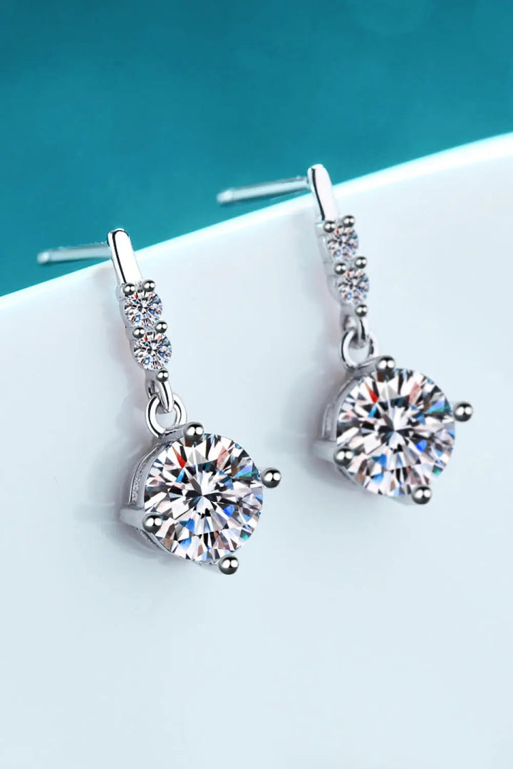 Moissanite Drop Earrings LOVCIA