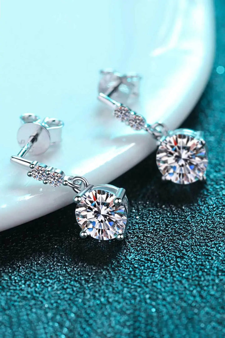 Moissanite Drop Earrings LOVCIA