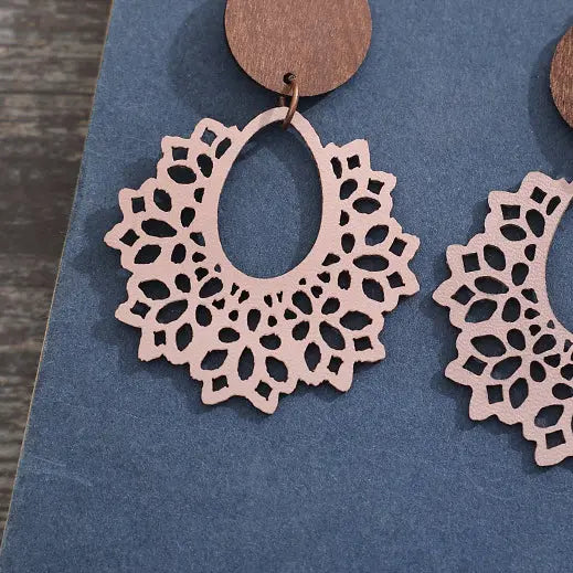 Geometric Cutout Dangle Earrings LOVCIA