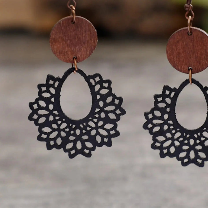 Geometric Cutout Dangle Earrings LOVCIA