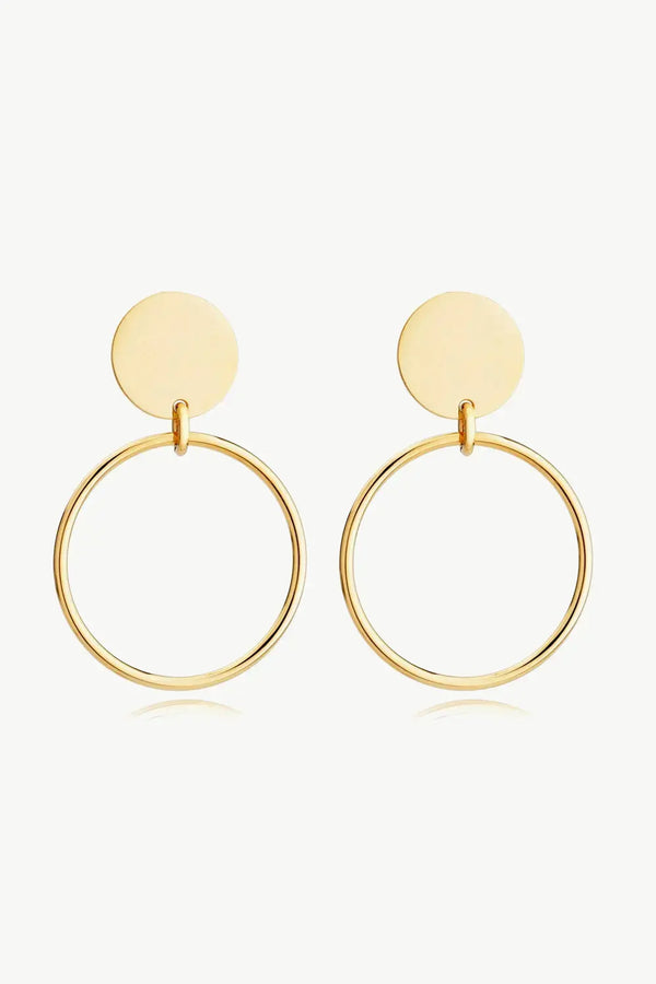 LOVCIA Gold-Plated Stainless Steel Drop Earrings