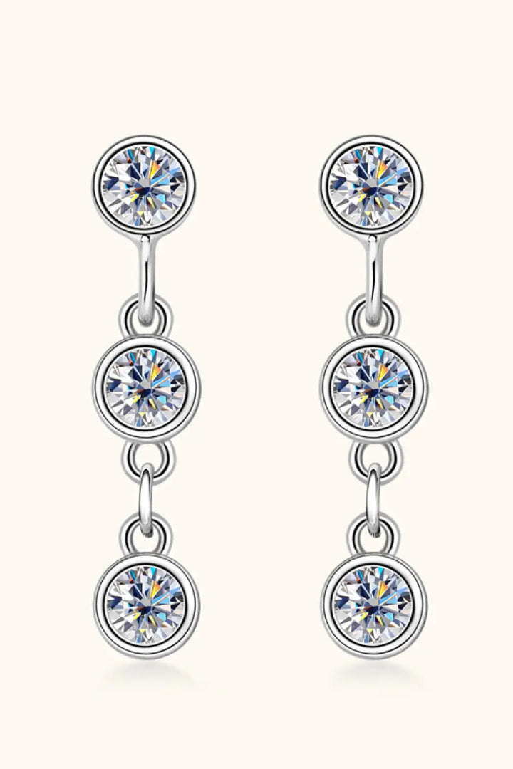 LOVCIA Moissanite 925 Sterling Silver Drop Earrings