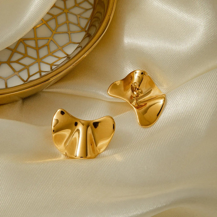 Irregular 18K Gold-Plated Earrings LOVCIA