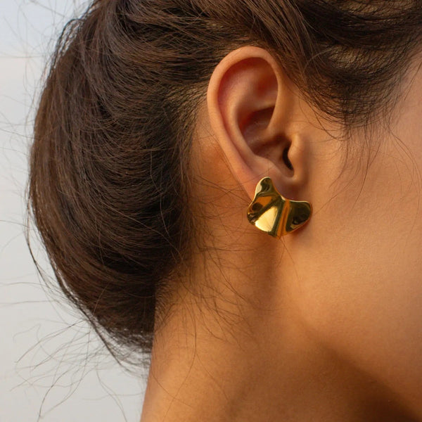 Irregular 18K Gold-Plated Earrings LOVCIA