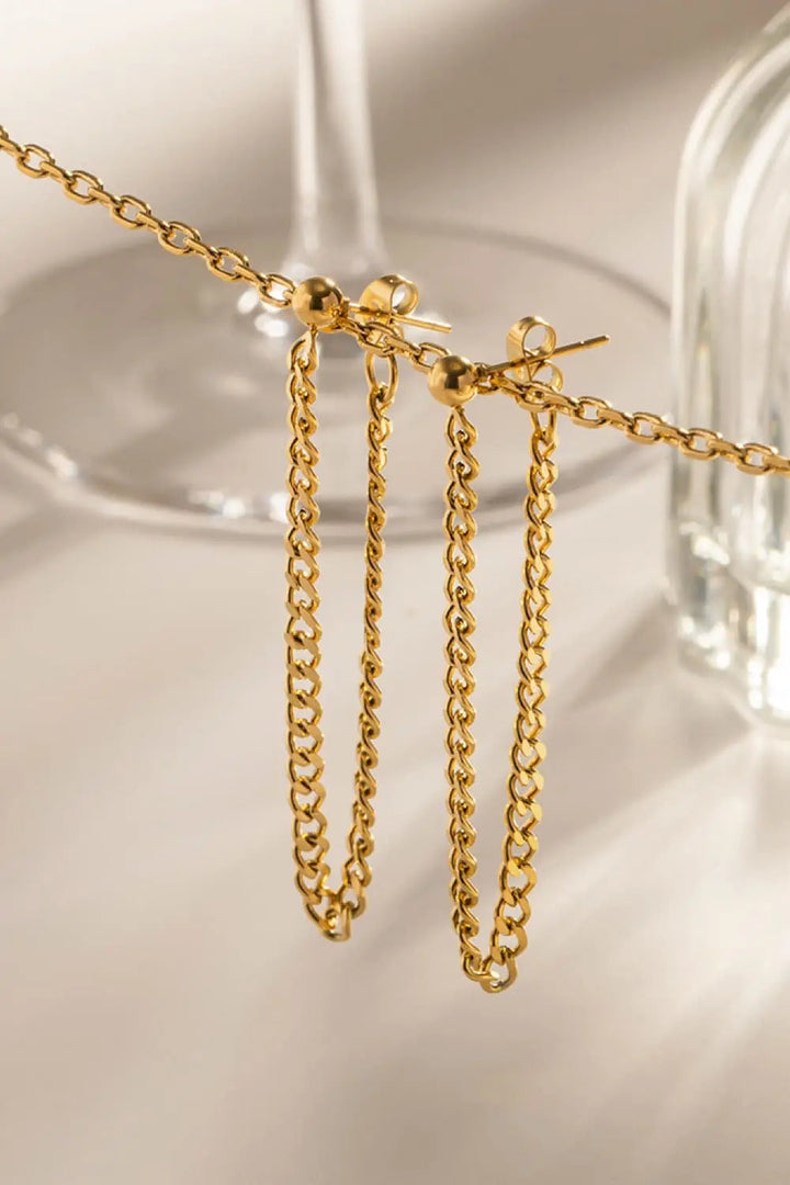 LOVCIA Stainless Steel Chain Earrings