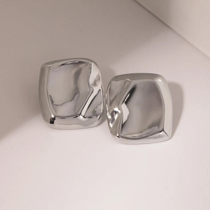 LOVCIA Stainless Steel Square Stud Earrings