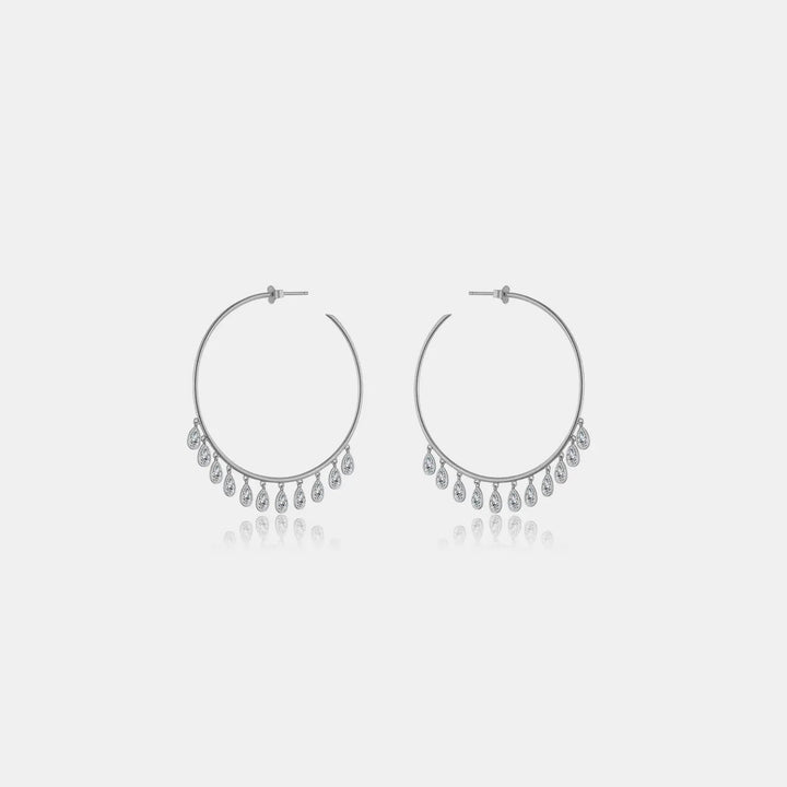 Inlaid Zircon 925 Sterling Silver Earrings LOVCIA