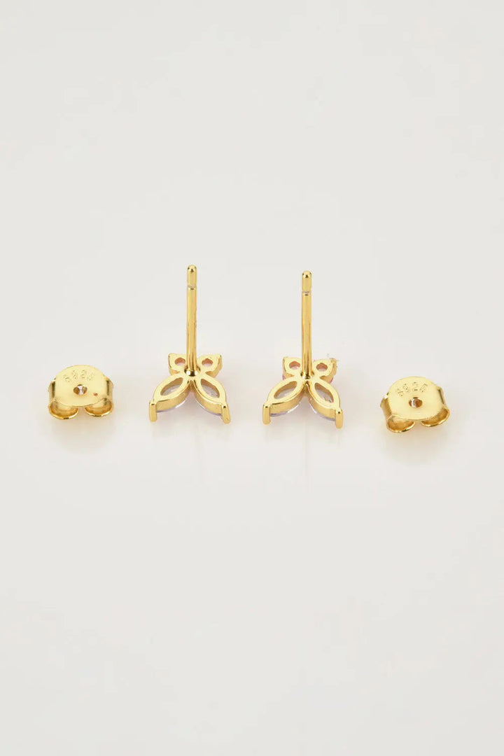 Inlaid Zircon Butterfly-Shaped Stud Earrings LOVCIA