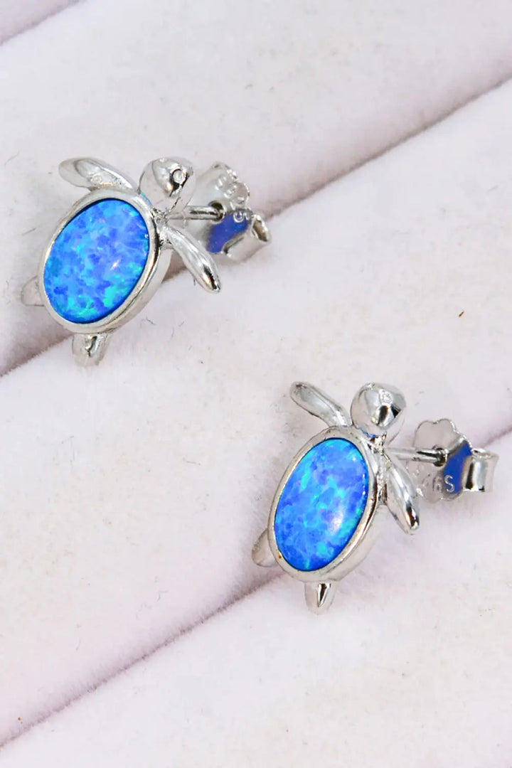 Opal Turtle Stud Earrings LOVCIA