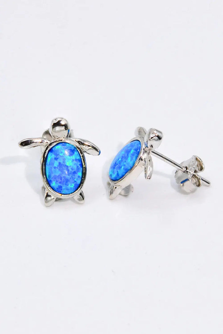 Opal Turtle Stud Earrings LOVCIA