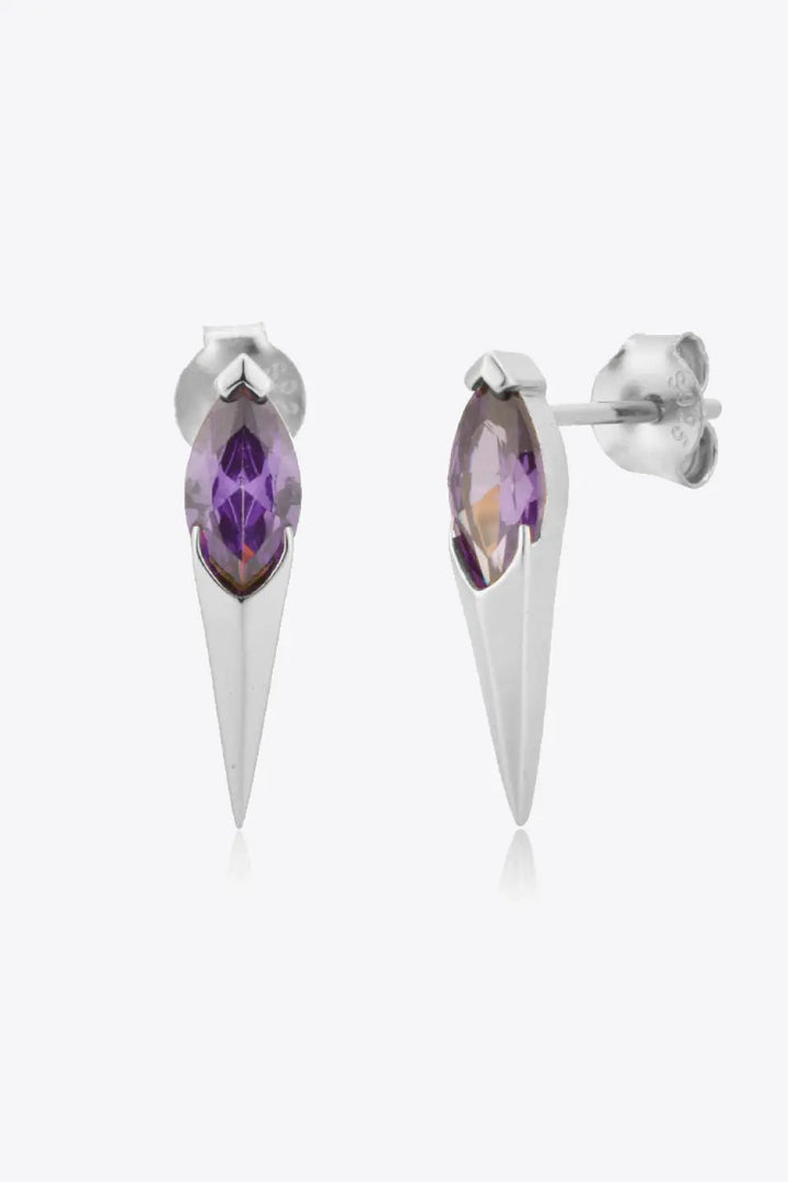 Zircon Decor 925 Sterling Silver Earrings LOVCIA