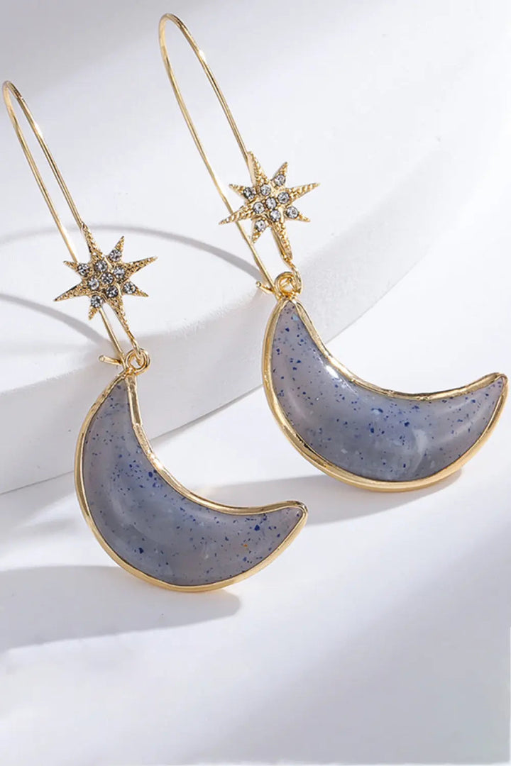 LOVCIA Resin Moon Drop Earrings