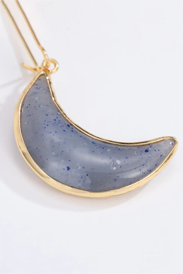 LOVCIA Resin Moon Drop Earrings