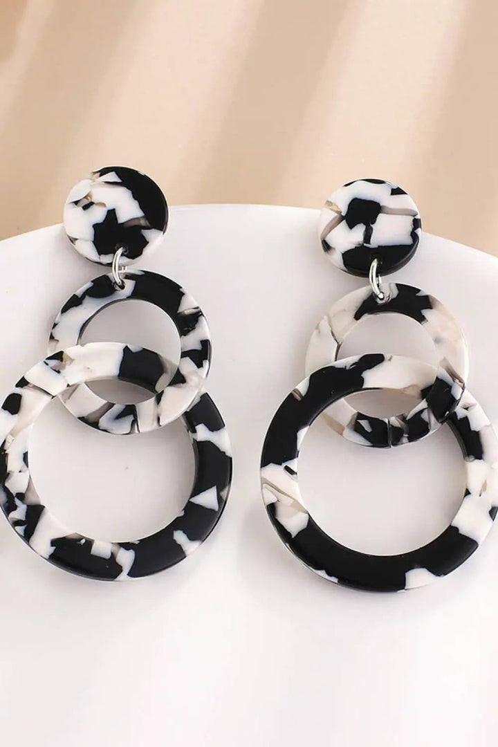 Acrylic Double-Hoop Earrings LOVCIA