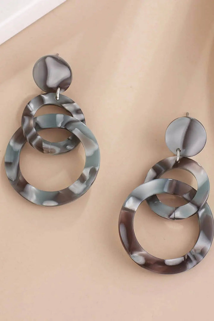 Acrylic Double-Hoop Earrings LOVCIA