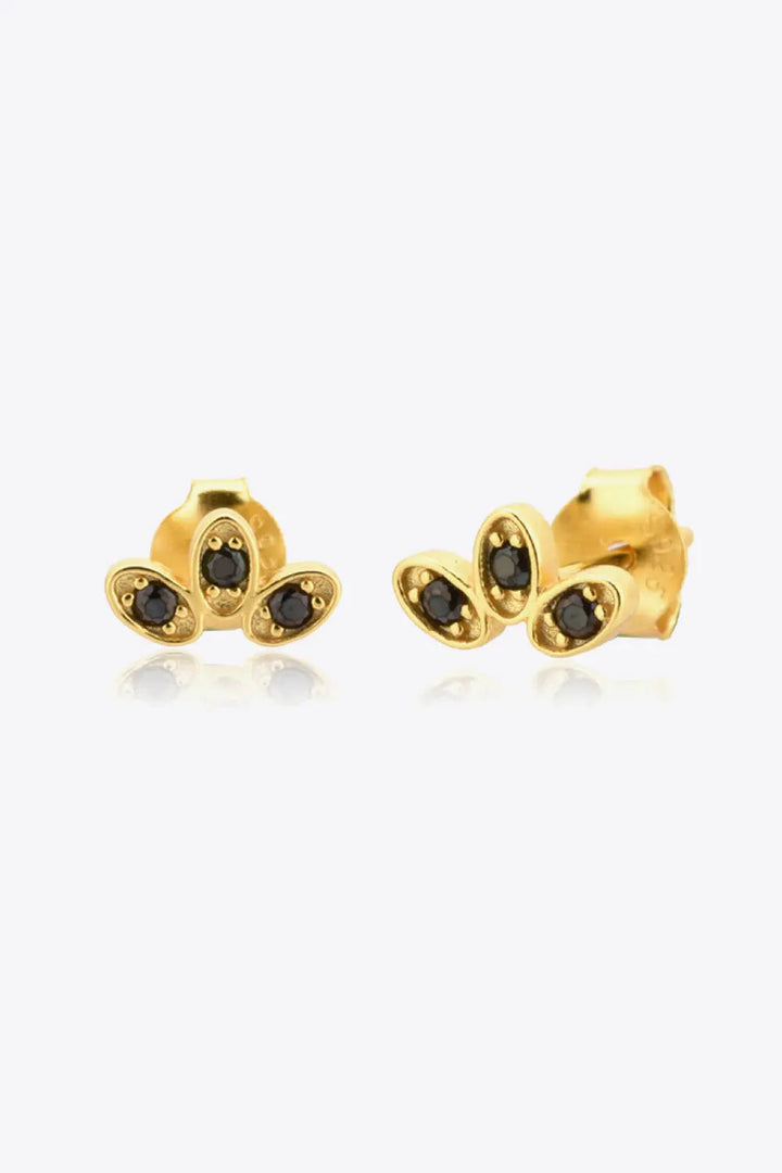 Inlaid 925 Sterling Silver Stud Earrings LOVCIA