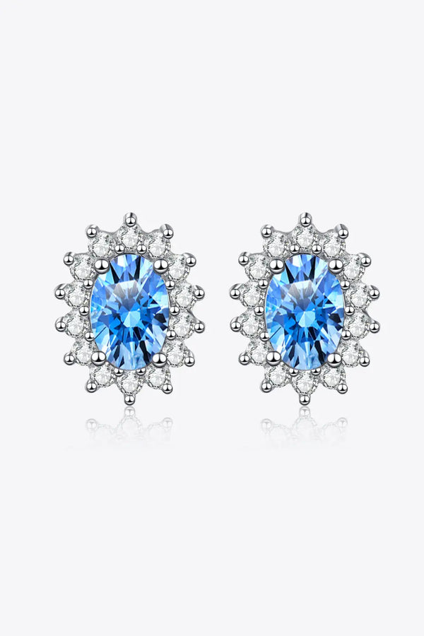 LOVCIA 1 Carat Moissanite 925 Sterling Silver Stud Earrings