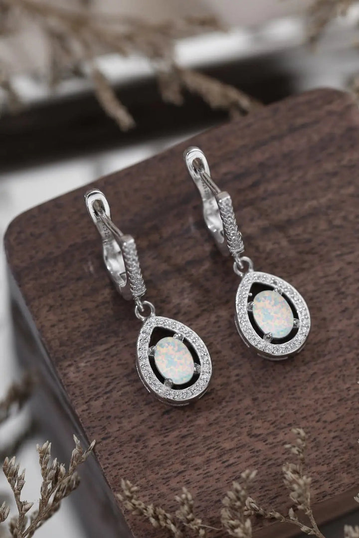 LOVCIA Opal Pear Shaped Drop Earrings