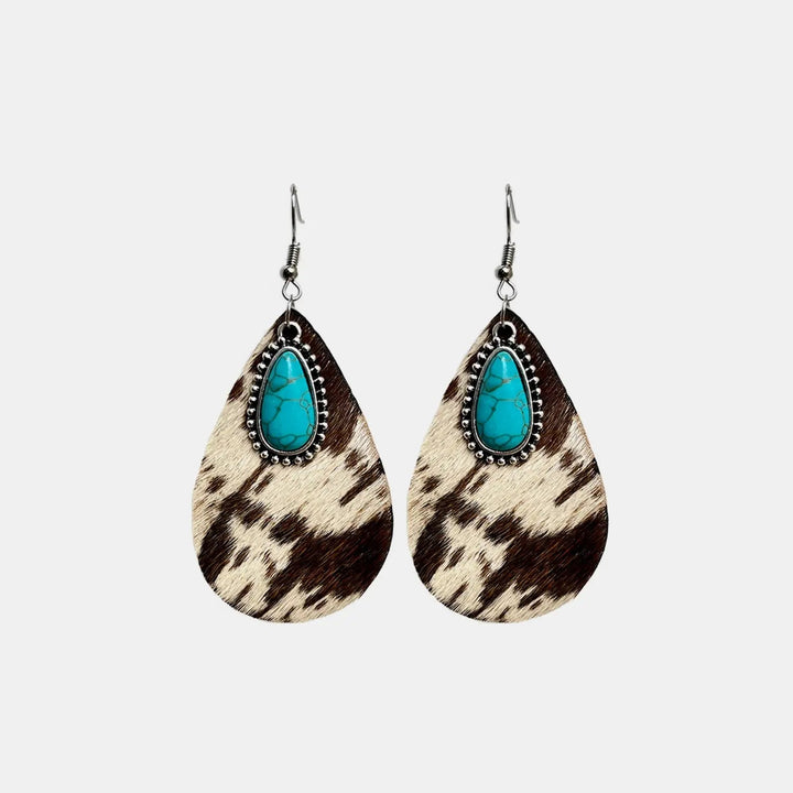 Artificial Turquoise Teardrop Earrings LOVCIA